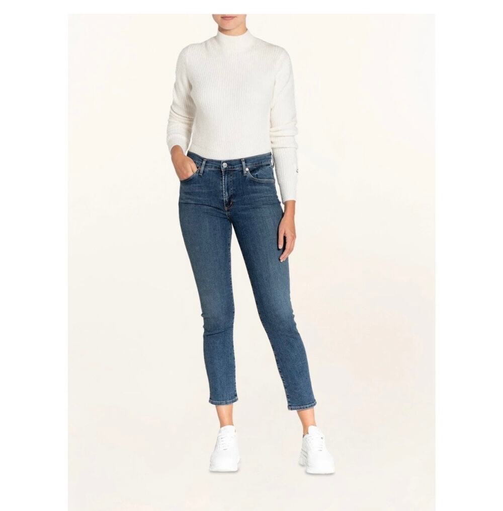 Citizens of Humanity Skyla Mid Rise Cigarette Blue Denim Jeans Size 28